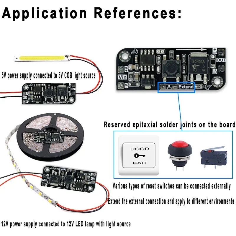 Electronics & Gadgets Beginning With D - マイクロボタン調光ボードキーモジュールバイステーブル電子スイッチランプ調光モジュール機械式の代わりに定電圧