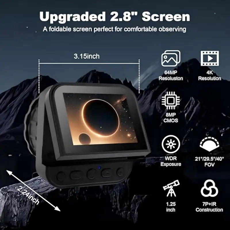 64MP 2.8インチスクリーン 4K電子接眼レンズカメラ、 - Electronics & Gadgets Beginning With D のレビューと価格