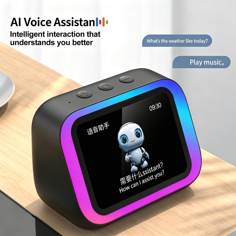 AI音声アシスタント Bluetoothスピーカー RGBカ - Digital Alarm Clock のレビューと価格