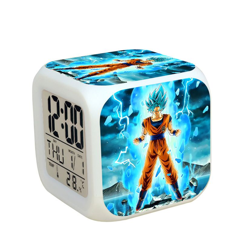 ドラゴンボール 孫悟空 ベジータ 七色目覚まし時計 高級感あ - Digital Alarm Clock のレビューと価格