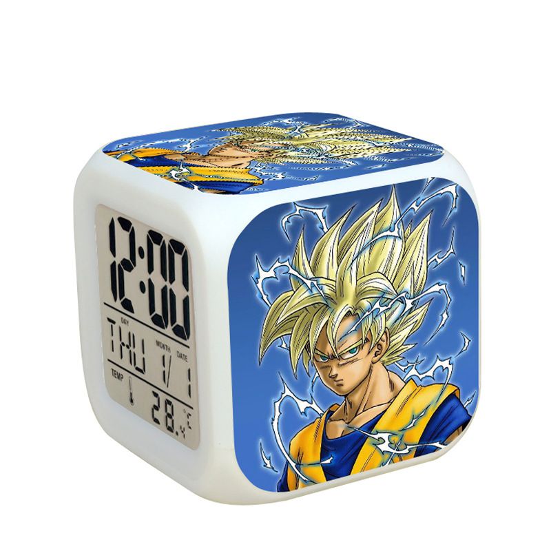 ドラゴンボール 孫悟空 ベジータ 七色目覚まし時計 高級感あ - Digital Alarm Clock のレビューと価格