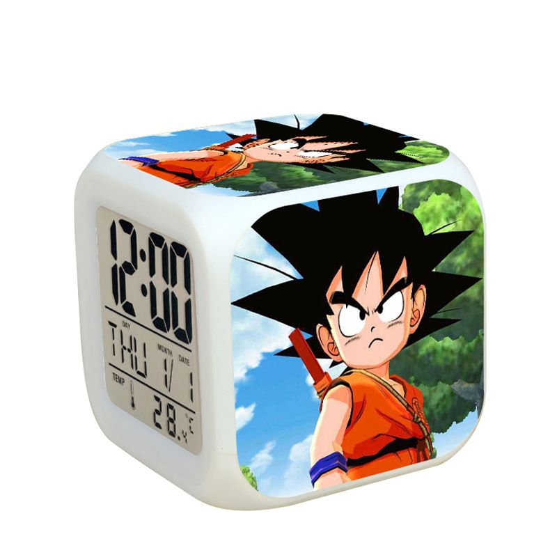 ドラゴンボール 孫悟空 ベジータ 七色目覚まし時計 高級感あ - Digital Alarm Clock のレビューと価格