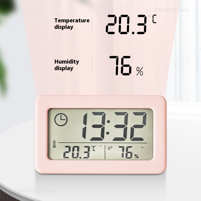 ミニマリスト時計 デジタル温度湿度計 モニター 電子 カラフ - Digital Alarm Clock のレビューと価格