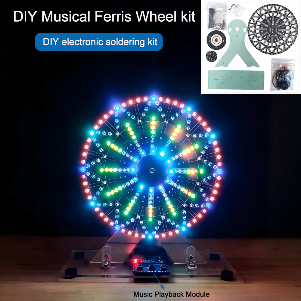 DIY電子キット LEDライト付きミュージカル観覧車 DIY - Diy Electronics Gadgets のレビューと価格