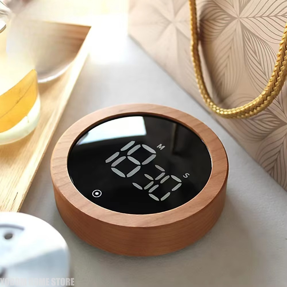 LED電子回転式木目調タイマー、丸型カウントダウンデバイス、 - Electronics And Gadgets With I のレビューと価格